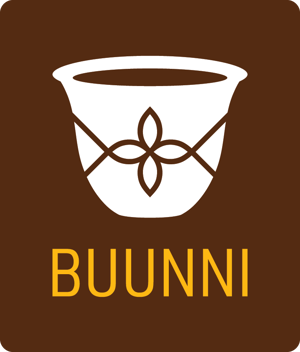 Buunni Identity icon + wordmark in rectangle